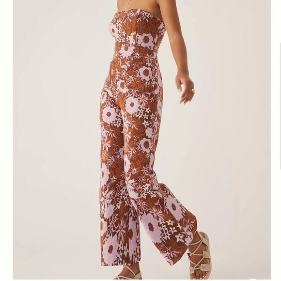 Anthropologie The Botanist Floral Jumpsuit - Picture 1 of 7